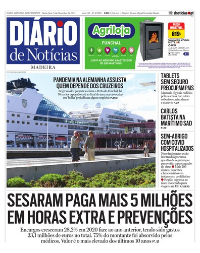 Edição do dia 5 Novembro 2021 da pubicação Diário de Notícias
