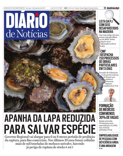 Edição do dia 7 Novembro 2021 da pubicação Diário de Notícias