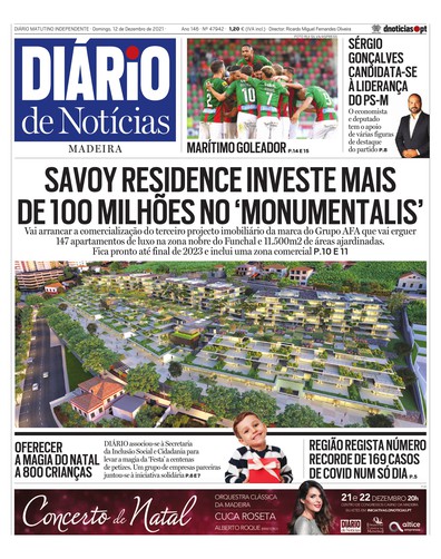 Edição do dia 12 Dezembro 2021 da pubicação Diário de Notícias