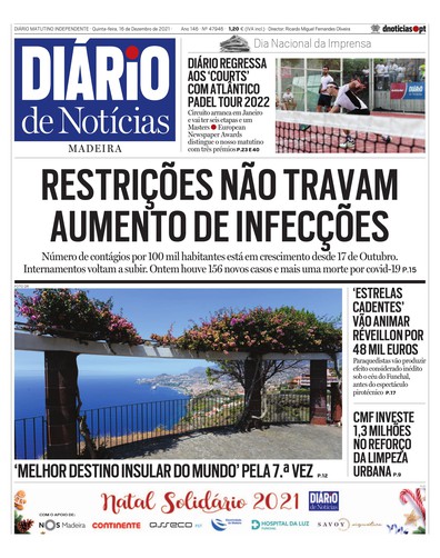 Edição do dia 16 Dezembro 2021 da pubicação Diário de Notícias