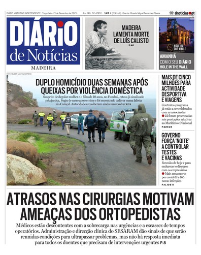 Edição do dia 21 Dezembro 2021 da pubicação Diário de Notícias