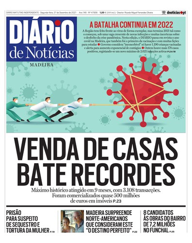 Edição do dia 27 Dezembro 2021 da pubicação Diário de Notícias