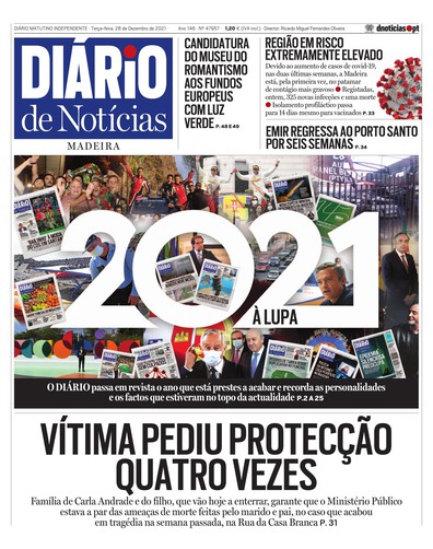 Edição do dia 28 Dezembro 2021 da pubicação Diário de Notícias