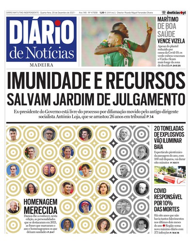 Edição do dia 29 Dezembro 2021 da pubicação Diário de Notícias