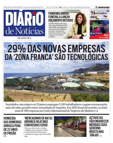 Edição do dia 8 Dezembro 2021 da pubicação Diário de Notícias