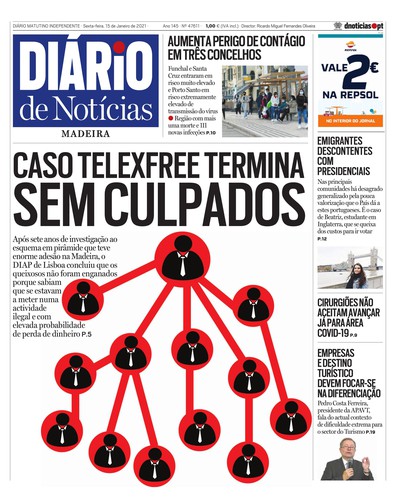 Edição do dia 15 Janeiro 2021 da pubicação Diário de Notícias