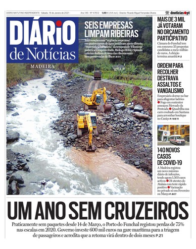 Edição do dia 16 Janeiro 2021 da pubicação Diário de Notícias