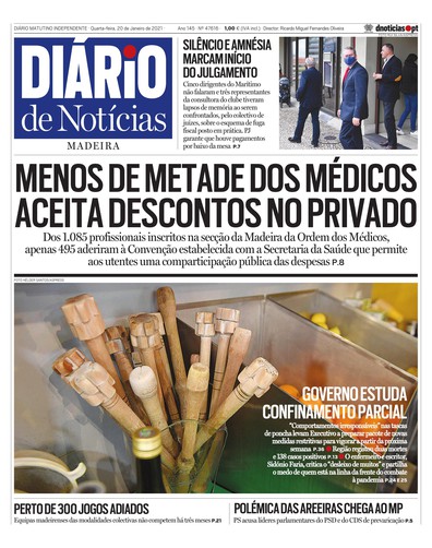 Edição do dia 20 Janeiro 2021 da pubicação Diário de Notícias