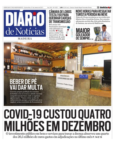 Edição do dia 21 Janeiro 2021 da pubicação Diário de Notícias