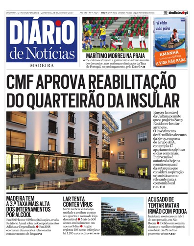 Edição do dia 28 Janeiro 2021 da pubicação Diário de Notícias