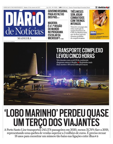 Edição do dia 30 Janeiro 2021 da pubicação Diário de Notícias