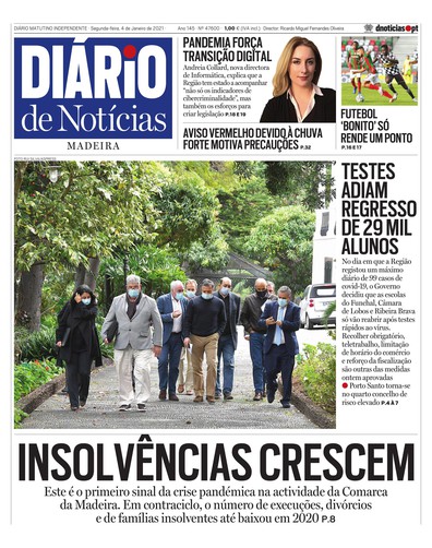 Edição do dia 4 Janeiro 2021 da pubicação Diário de Notícias