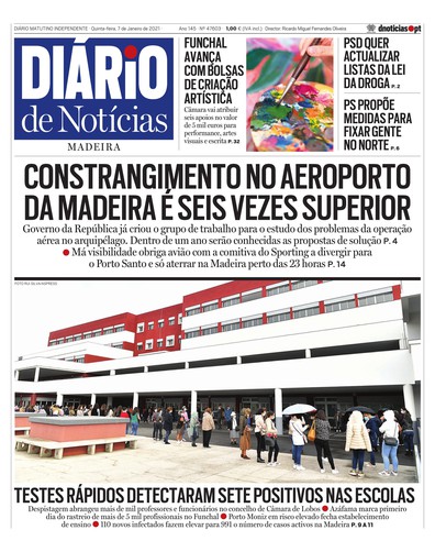 Edição do dia 7 Janeiro 2021 da pubicação Diário de Notícias