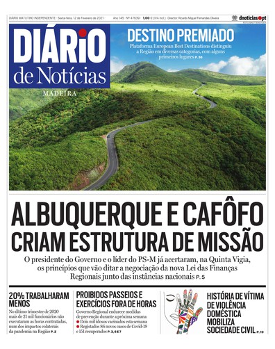 Edição do dia 12 Fevereiro 2021 da pubicação Diário de Notícias
