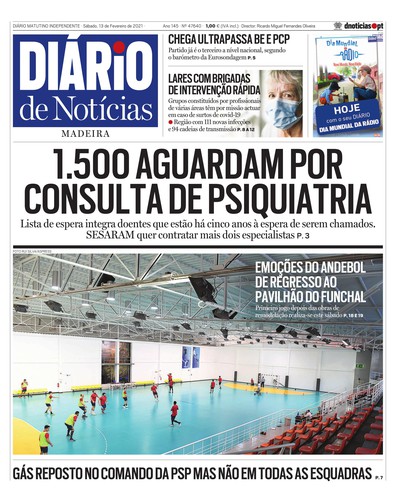 Edição do dia 13 Fevereiro 2021 da pubicação Diário de Notícias