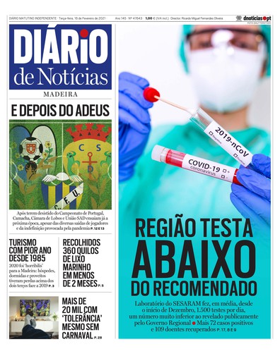 Edição do dia 16 Fevereiro 2021 da pubicação Diário de Notícias