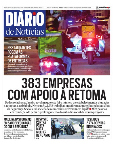 Edição do dia 19 Fevereiro 2021 da pubicação Diário de Notícias
