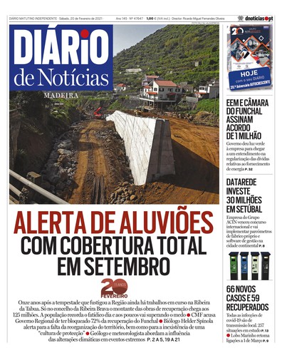 Edição do dia 20 Fevereiro 2021 da pubicação Diário de Notícias