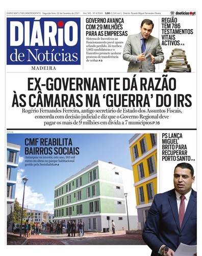 Edição do dia 22 Fevereiro 2021 da pubicação Diário de Notícias