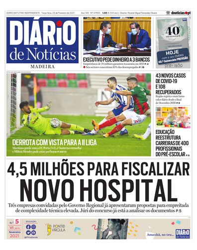 Edição do dia 23 Fevereiro 2021 da pubicação Diário de Notícias