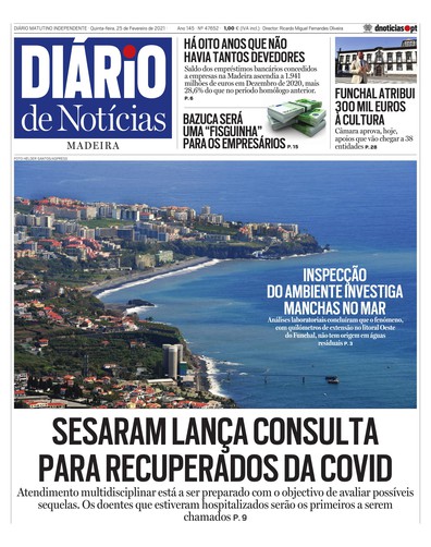 Edição do dia 25 Fevereiro 2021 da pubicação Diário de Notícias