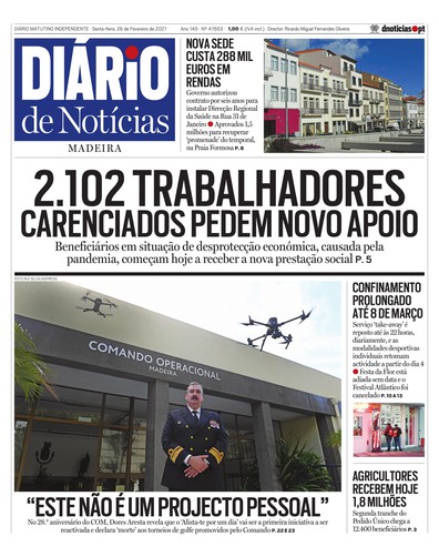 Edição do dia 26 Fevereiro 2021 da pubicação Diário de Notícias