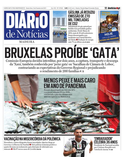 Edição do dia 5 Fevereiro 2021 da pubicação Diário de Notícias
