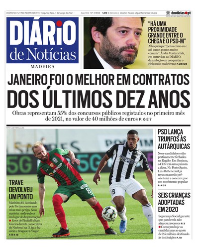 Edição do dia 1 Março 2021 da pubicação Diário de Notícias