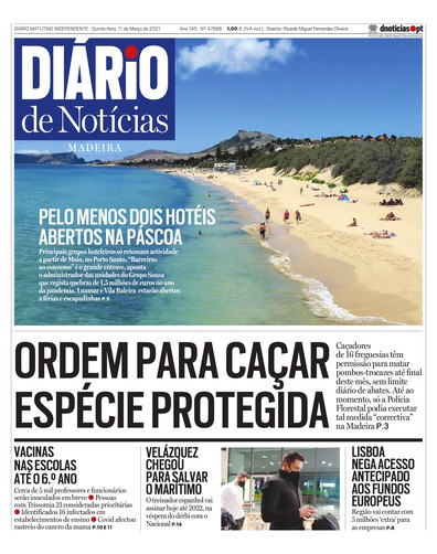 Edição do dia 11 Março 2021 da pubicação Diário de Notícias