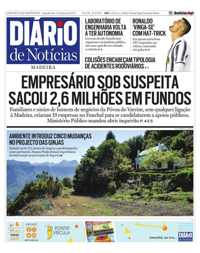 Edição do dia 15 Março 2021 da pubicação Diário de Notícias