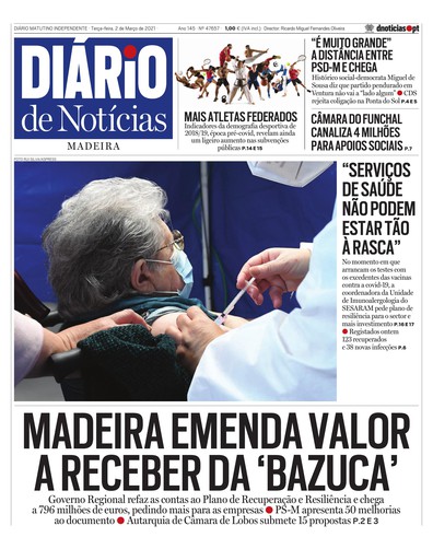 Edição do dia 2 Março 2021 da pubicação Diário de Notícias