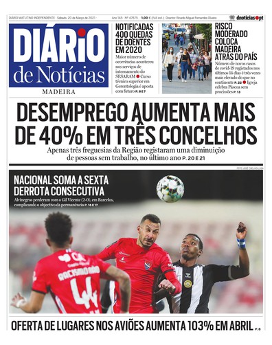Edição do dia 20 Março 2021 da pubicação Diário de Notícias