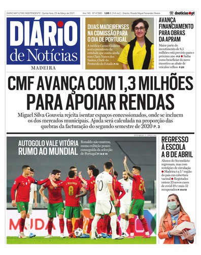 Edição do dia 25 Março 2021 da pubicação Diário de Notícias