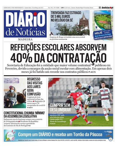 Edição do dia 31 Março 2021 da pubicação Diário de Notícias