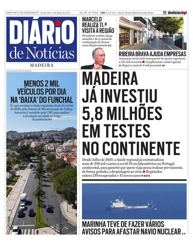 Edição do dia 4 Março 2021 da pubicação Diário de Notícias