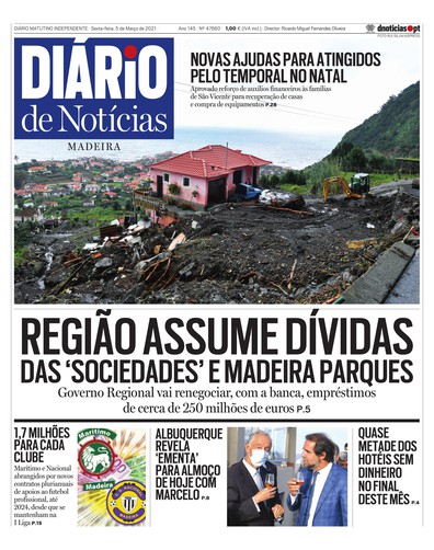 Edição do dia 5 Março 2021 da pubicação Diário de Notícias