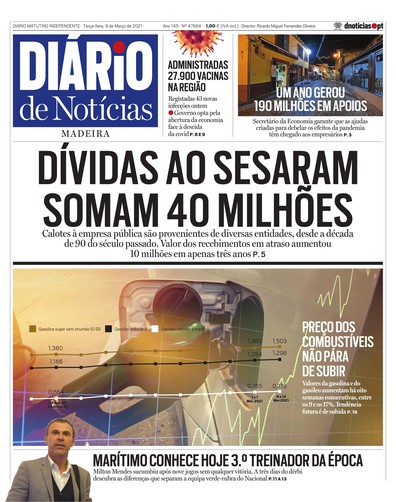 Edição do dia 9 Março 2021 da pubicação Diário de Notícias