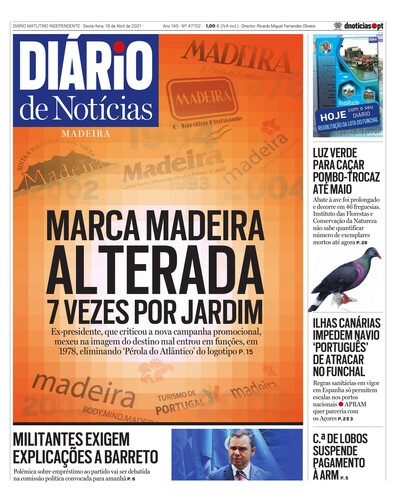 Edição do dia 16 Abril 2021 da pubicação Diário de Notícias