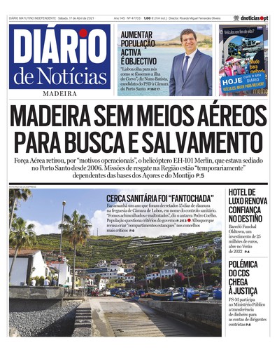Edição do dia 17 Abril 2021 da pubicação Diário de Notícias