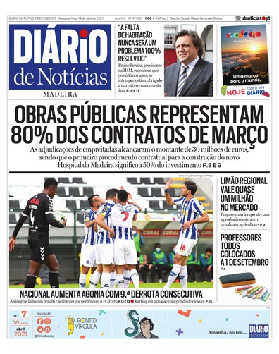 Edição do dia 19 Abril 2021 da pubicação Diário de Notícias
