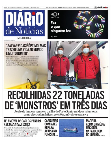 Edição do dia 2 Abril 2021 da pubicação Diário de Notícias