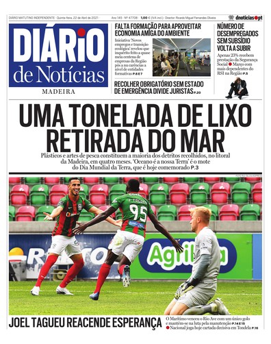 Edição do dia 22 Abril 2021 da pubicação Diário de Notícias