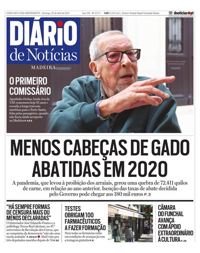 Edição do dia 25 Abril 2021 da pubicação Diário de Notícias