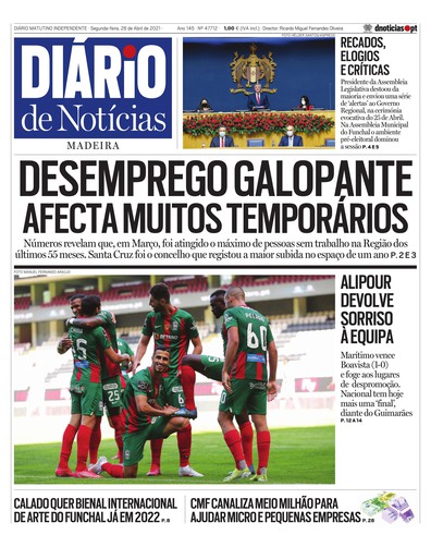 Edição do dia 26 Abril 2021 da pubicação Diário de Notícias