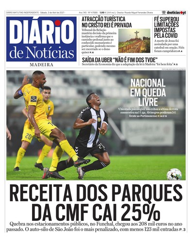 Edição do dia 3 Abril 2021 da pubicação Diário de Notícias