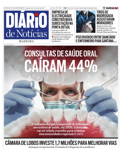 Edição do dia 5 Abril 2021 da pubicação Diário de Notícias
