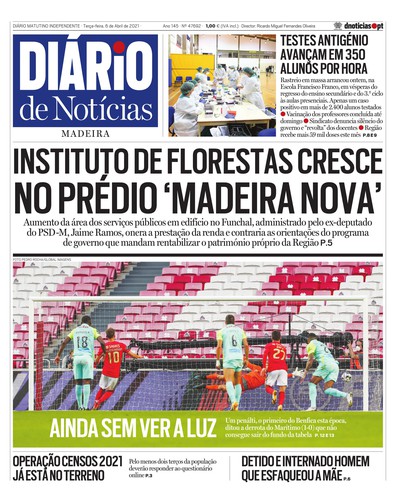 Edição do dia 6 Abril 2021 da pubicação Diário de Notícias