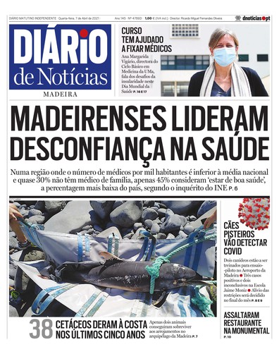 Edição do dia 7 Abril 2021 da pubicação Diário de Notícias