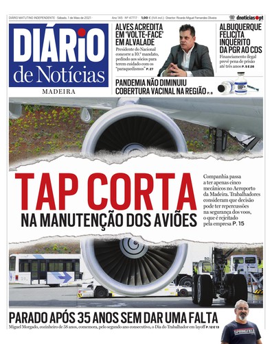 Edição do dia 1 Maio 2021 da pubicação Diário de Notícias