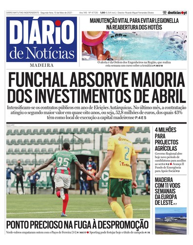 Edição do dia 10 Maio 2021 da pubicação Diário de Notícias